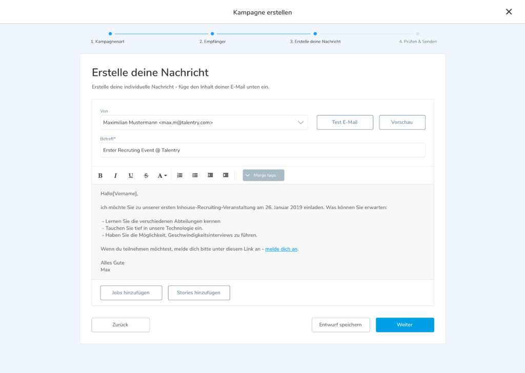 Talentry-CRM-kampagnen-management