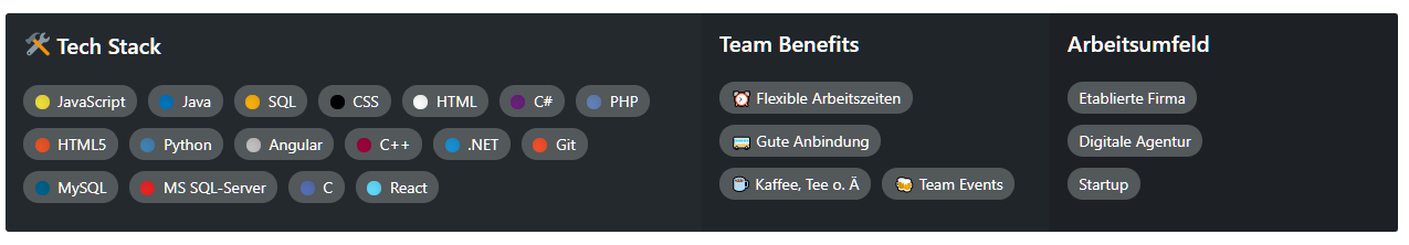 Jobsuche nach Programmiersprachen